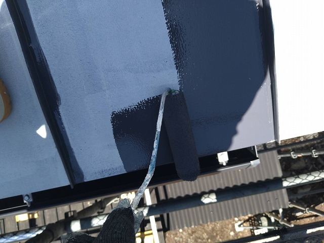 北杜市　屋根塗装　ガルバリウム鋼板　遮熱塗料　サーモアイ